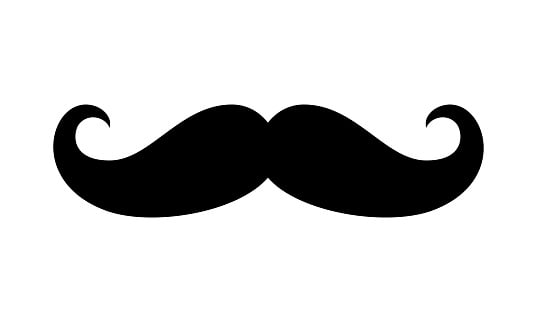 The Stache Dash logo of a black handlebar mustache.